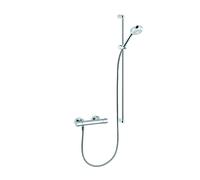 KLUDI LOGO Shower Duo Set de ducha, con barra mural 900 mm, HotStop, cromo, 6857805-00