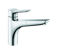 KLUDI MIX Mezclador monomando de fregadero, palanca cerrada, caño extraíble, 329430575, Color: cromado