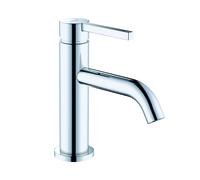 KLUDI NOVA FONTE PURA Mezclador monomando de lavabo, instalación monohilo, altura de caño 75 mm, juego de desagüe PUSH-OPEN, 202660515, Color: cromado