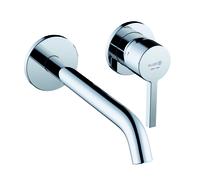 KLUDI NOVA FONTE PURA Mezclador monomando empotrado de dos agujeros para lavabo, 220 mm de proyección, 202450515, Color: cromado