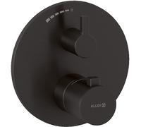 Kludi Nova Fonte Puristic grifo para ducha empotrado con termostato negro 20885N215