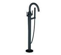 KLUDI NOVA FONTE PURISTIC Mezclador de bañera y ducha, independiente para bañeras exentas, 205903915, Color: negro mate