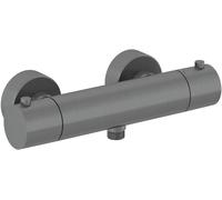 Kludi Objekta grifo para ducha a pared con termostato negro 35200N238