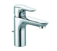 KLUDI OBJEKTA Mezclador monomando de lavabo, altura de caño 100 mm, con juego de desagüe, cromo, 322600575