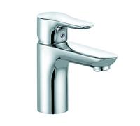 KLUDI OBJEKTA Mezclador monomando de lavabo, altura de caño 80 mm, sin juego de desagüe, cromo, 321260575