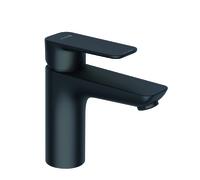 KLUDI PURE Mezclador monomando de lavabo, altura de caño 100 mm, sin desagüe automático, 402923975, Color: negro mate