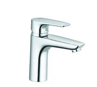 KLUDI PURE Mezclador monomando de lavabo, altura de caño 100 mm, sin desagüe automático, cromo, 342920575