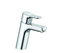 KLUDI PURE Mezclador monomando de lavabo, altura de caño 100 mm, sin desagüe automático, cromo, 372920565