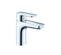 KLUDI PURE Mezclador monomando de lavabo, altura de caño 100 mm, sin juego de desagüe, EcoPlus, 401980575WR4, Color: cromado