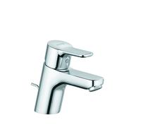 KLUDI PURE Mezclador monomando de lavabo, altura de caño 60 mm, desagüe automático metálico, cromo, 373850565