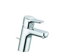 KLUDI PURE Mezclador monomando de lavabo, altura de caño 70 mm, desagüe automático metálico, cromo, 373820565