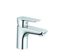 KLUDI PURE Mezclador monomando de lavabo, altura de caño 75 mm, sin juego de desagüe, 400280575, Color: cromado