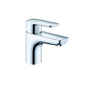 KLUDI PURE Mezclador monomando de lavabo, altura de caño 75 mm, sin juego de desagüe, EcoPlus, 403890575WR4, Color: cromado