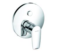 KLUDI PURE Mezclador monomando enyesado de bañera y ducha, de pared, 25 l/min, cromo, 346630575