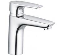 KLUDI PURE Mezclador monomando de lavabo, altura de caño 100 mm, sin desagüe automático, cromo, 342920575