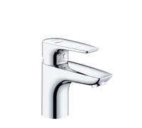Mezclador monomando de lavabo KLUDI PURE, altura de caño 75 mm, sin desagüe automático, EcoPlus, cromo, 343890575WR4