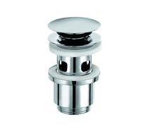 KLUDI PUSH-OPEN desagüe G 1 1/4, desagüe de lavabo con llave, cromo, 1042405-00
