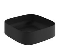 Kludi Resa C lavabo con tapón 40x40 cm cuadrada sobre encimera negro 58CW3039