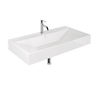Kludi Resa lavabo con tapón 101x50 cm rectangular para mueble-sobre encimera blanco 59WW10143