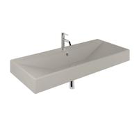 Kludi Resa lavabo con tapón 121x50 cm rectangular para mueble-sobre encimera marrón/beige 59WW121O2