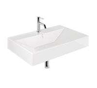 Kludi Resa lavabo con tapón 81x50 cm rectangular para mueble-sobre encimera blanco 59WW8143