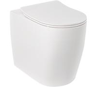 Kludi Resa R taza de inodoro de pie sin reborde con descarga de remolino blanco brillante 23WCB0443