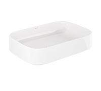 Kludi Resa S lavabo con tapón 60x40 cm rectangular sobre encimera blanco 58CW4043