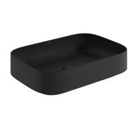 Kludi Resa S lavabo con tapón 60x40 cm rectangular sobre encimera negro 58CW4039