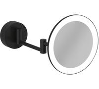 Kludi Vela R espejo cosmético 20.2x20.2 cm redondo con iluminación negro 5899539W