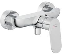 KLUDI - Grifo de ducha X1 para 1 consumidor, montaje en pared con conectores S, mezclador monomando con cartucho de cerámica de alta calidad, grifo mezclador de ducha en cromo