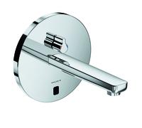 KLUDI ZENTA SL E Grifería de lavabo electrónica, proyección 190mm, roseta redonda, 5 l/min, funcionamiento con corriente o pilas, cromo, 3850105