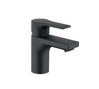 KLUDI ZENTA SL Mezclador monomando de lavabo, altura de caño 75 mm, sin desagüe automático, EcoPlus, 483893965, Color: negro mate