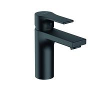 KLUDI ZENTA SL Mezclador monomando de lavabo, altura de caño 100 mm, con juego de desagüe PUSH-OPEN, 482983965, Color: negro mate