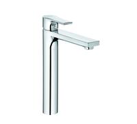KLUDI ZENTA SL Mezclador monomando de lavabo, altura de caño 240 mm, 3,8 l/min, sin juego de desagüe, cromo, 482560565WR5