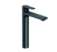 KLUDI ZENTA SL Mezclador monomando de lavabo, altura de caño 240 mm, 5 l/min, sin desagüe automático, 482563965, Color: negro mate