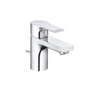 KLUDI ZENTA SL Mezclador monomando de lavabo, altura de caño 75 mm, con desagüe automático metálico, cromo, 482600565