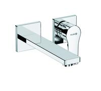 KLUDI ZENTA SL mezclador monomando de lavabo empotrado de dos agujeros, 180 mm de saliente, rosetón de dos piezas, cromo, 482440565
