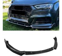 KLUEES Coche AleróN Delantero para Audi A3 8V S3 S-Line 2017 2018 2019 2020,Delantero Parachoque Spoiler Lip Trim Difusor Kit De CarroceríA De De Barbilla Divisor De Labios,A/Carbon Fiber Look