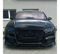 KLUEES Coche AleróN Delantero para Audi A3 8V S3 S-Line 2017 2018 2019 2020,Delantero Parachoque Spoiler Lip Trim Difusor Kit De CarroceríA De De Barbilla Divisor De Labios,B/Glossy Black