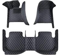 KLUEES Coche Alfombrillas Cuero para Peugeot 2008 208 2014-2017,Rodeado Completo Antideslizantes Moqueta ProteccióN Almohadillas,Todo Tipo Clima Esterilla,B/Black-Beige