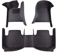 KLUEES Coche Alfombrillas Cuero para Peugeot 2008 208 2014-2017,Rodeado Completo Antideslizantes Moqueta ProteccióN Almohadillas,Todo Tipo Clima Esterilla,C/Black-Red