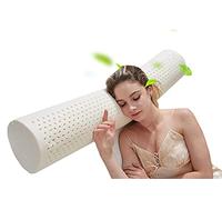 KLUFO Almohada cilíndrica de látex para Soporte Corporal, Almohada Redonda de Soporte en Rollo para Rodillas/piernas/Almohada para el Cuello/Almohada para Rodillas/reposacabezas Cervical para el Cue