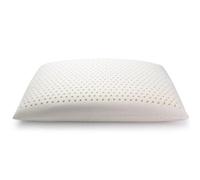 KLUFO Almohada de látex - 100% natural orgánico firme almohadas de cama para dormir, almohada de memoria elástica y ventilada, alivia el dolor de hombros y cuello, con forro de almohada