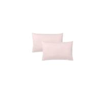 KLULK Juego de 2 fundas de almohada para niños, 40 x 60 cm, transpirables e hipoalergénicas, de puro algodón 100 % fibra natural con un bonito color liso en polvo, totalmente fabricado en Italia