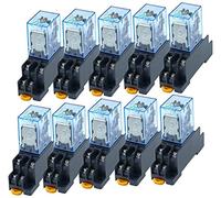 KLVN 10pcs MY2P HH52P MY2NJ 12V/24V AC/DC Bobina de propósito General Dpdt Micro Mini relé con zócalo (Size : DC 12V)