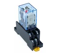 KLVN 1pcs relé LY2NJ DC110V AC110V AC220V AC380V Pequeño relé 10a 8 Pines Bobina Dpdt con zócalo (Size : AC 110V)