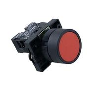 KLVN 22mm 1 NO/1NC Signo del Interruptor de pulsador momentáneo 60 0V 10A ZB2-EA31 Rojo,Verde,Amarillo,Azul,y Negro. (Color : Red 1NC)