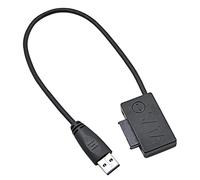 KLVN 5Gbps USB 3.0 a 6 + 7 13Pin Slim SATA Cable Slimline con LED Indicador para portátil IMPAR Bahía óptica para HDD Adaptador de Caddie