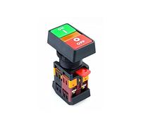 KLVN 5pcs PPBB-30N ON Off Start Stop Botón de Empuje w indicador de luz Interruptor momentáneo Rojo Verde Potencia (Color : 1pcs)