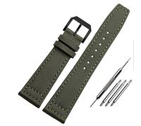 KLVN Banda De Reloj De Nylon Para IWC Serie De Piloto Portugués De 20Mm 21Mm 22Mm De Relojes De Pulsera Pulsera De Lienzo(A-armygreen-black,20mm)